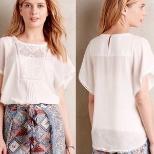 Meadow Rue White Anele Top from Anthropologie